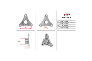 Маточина насоса ГПК RE029HUB RENAULT Master 97-10; NISSAN Interstar 01-10; OPEL Vivaro 01-14, Movano A 98-10