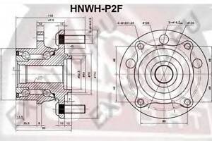 СТУПИЦА ПЕРЕДНЯЯ (ACURA MDX YD2 2007-2013 HONDA PILOT YF4 2009-) ASVA HNWHP2F на ACURA MDX (YD2)