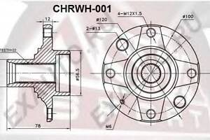 СТУПИЦА ПЕРЕДНЯЯ (CHEVROLET LANOS (T100) 1997-2002) ASVA CHRWH001 на DAEWOO LANOS/SENS (KLAT)