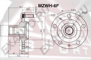 СТУПИЦА ПЕРЕДНЯЯ (MAZDA 6 GG 2002-2007) ASVA MZWH6F на MAZDA 6 combi-coupe (GH)