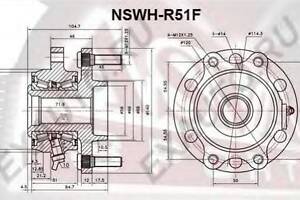 СТУПИЦА ПЕРЕДНЯЯ (NISSAN PATHFINDER R51M 2005-) ASVA NSWHR51F на NISSAN FRONTIER / NP300 (D40)