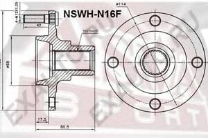 СТУПИЦА ПЕРЕДНЯЯ (NISSAN SUNNY B15ALMERA N16 2000-2005) ASVA NSWHN16F на NISSAN ALMERA Classic (B10)