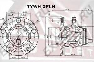 СТУПИЦА ПЕРЕДНЯЯ ЛЕВАЯ (TOYOTA MARK X GRX120 2004-2009) ASVA TYWHXFLH на LEXUS IS II седан (GSE2_, ALE2_, USE2_)