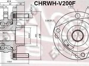 СТУПИЦА ПЕРЕДНЯЯ С ДАТЧИКОМ АБС (CHEVROLET EPICA (V250) 2007-) ASVA CHRWHV200F на CHEVROLET TOSCA (KL1_)