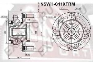 СТУПИЦА ПЕРЕДНЯЯ С МАГНИТНЫМ КОЛЬЦОМ ABS (NISSAN TIIDA C11 2005-) ASVA NSWHC11XFRM на NISSAN VERSA Наклонная задняя част