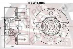 СТУПИЦА ЗАДНЯЯ (HYUNDAI ACCENTVERNA 1999-) ASVA HYWH006 на HYUNDAI EXCEL II (LC)