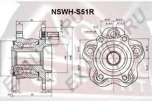 СТУПИЦА ЗАДНЯЯ (INFINITI QX70FX S51 2008-) ASVA NSWHS51R на NISSAN 370 Z Roadster (Z34)