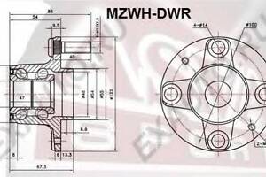 СТУПИЦА ЗАДНЯЯ (MAZDA DEMIO DW3DW5 1998-2002) ASVA MZWHDWR на MAZDA 121 Mk II (DB)