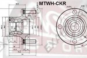 СТУПИЦА ЗАДНЯЯ (MITSUBISHI LANCERMIRAGE CK 1995-2000) ASVA MTWHCKR на MITSUBISHI COLT Mk IV (CA_A)