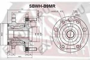 СТУПИЦА ЗАДНЯЯ (SUBARU B9 TRIBECA 2004-) ASVA SBWHB9MR на SUBARU TRIBECA (B9)