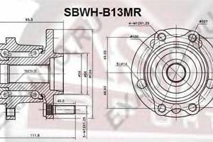 СТУПИЦА ЗАДНЯЯ (SUBARU LEGACY B13 2003-) ASVA SBWHB13MR на MAZDA 626 Mk III купе (GD)