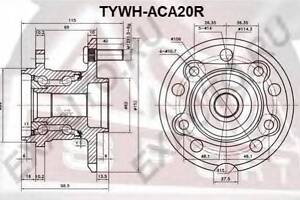 СТУПИЦА ЗАДНЯЯ (TOYOTA RAV4 ACA2# 2000-2005) ASVA TYWHACA20R на TOYOTA RAV 4 Mk II (CLA2_, XA2_, ZCA2_, ACA2_)