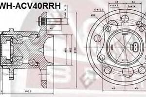 СТУПИЦА ЗАДНЯЯ ПРАВАЯ (TOYOTA CAMRY ACV30MCV30 2001-2006) ASVA TYWHACV40RRH на TOYOTA CAMRY седан (_XV4_)