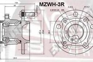 СТУПИЦА ЗАДНЯЯ С ДАТЧИКОМ АБС (MAZDA 3 BK 2003-) ASVA MZWH3R на MAZDA 3 (BK)