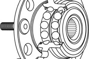 Ступиця колеса з підшипником задн. Mazda3 I 03-13, Mazda5 I 05-10 (вир-во Jakoparts)