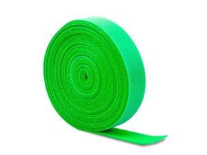 Стяжки на липучці ширина 10 мм, рулон 45 м, зелені, ціна за рулон