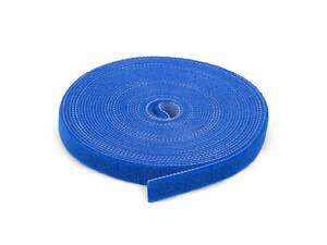 Стяжки на липучці ширина 10 мм, рулон 50 м, сині, ціна за рулон