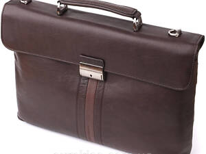 Стильна чоловіча сумка для ноутбука з натуральної шкіри Tony Perotti 20903_1 (9514 moro) Коричневий