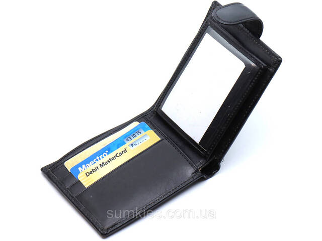 Стильне шкіряне портмоне ST Leather В 103 Чорний - Фото 4