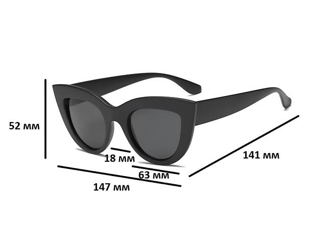 Стильные черные солнцезащитные очки RESTEQ Cat Eye с защитой от ультрафиолета и модным дизайном - Фото 3