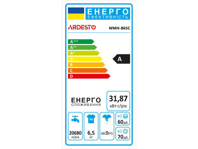 Пральна машина Ardesto WMH-B65C - Фото 5