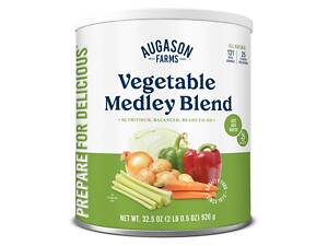 Сублімована суміш тушкованих овочів Augason farms, 131 порція, 25 років термін зберігання