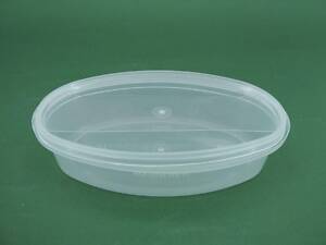 Судок с крышкой овальный 0,3 л. прозрачное (1 шт)