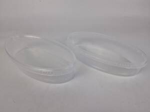 Судок с крышкой овальный 1,3 л. прозрачное (1 шт)