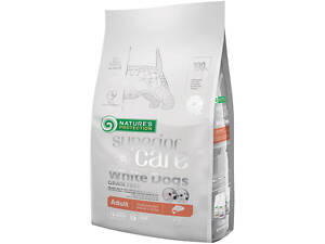 Сухой беззерновой корм для взрослых собак малых пород с белой шерстью Nature's Protection Superior Care White dogs Grain