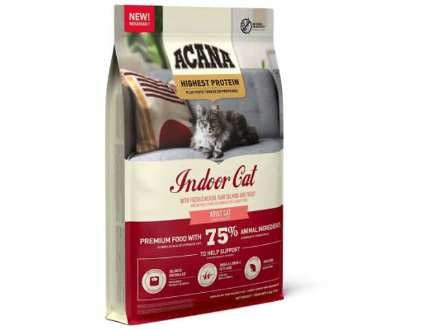 Сухий корм для кошек ACANA Highest Protein Indoor 4.5 кг (0064992723989) - Фото 2