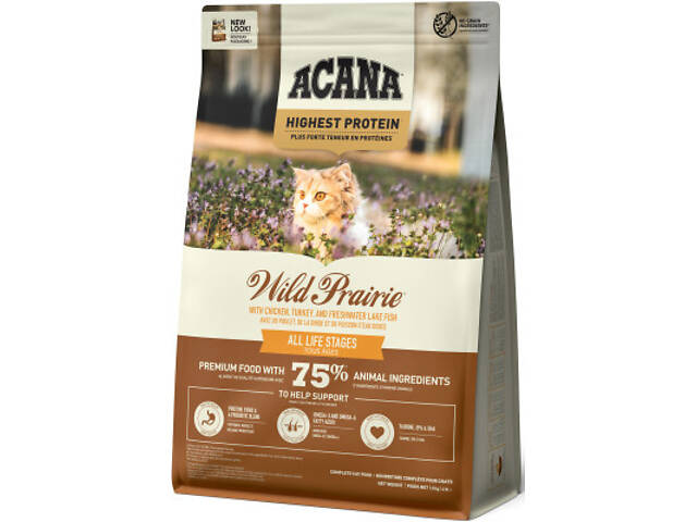 Сухий корм для кошек ACANA Wild Prairie Cat 1.8 кг (0064992714574) - Фото 1