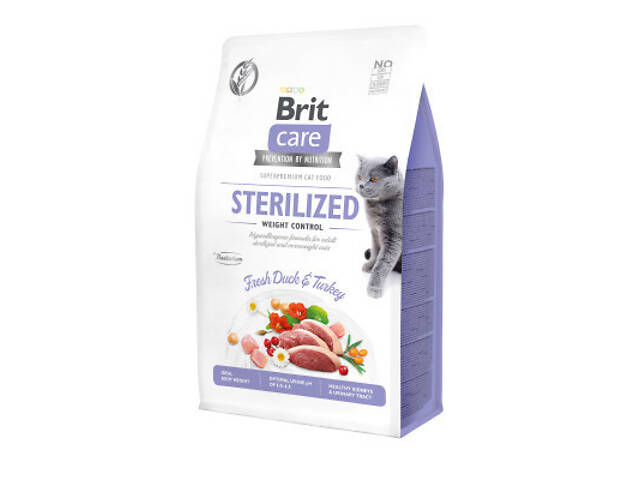 Сухий корм для кошек Brit Care Cat GF Sterilized Weight Control 400 г (8595602540808) - Фото 1