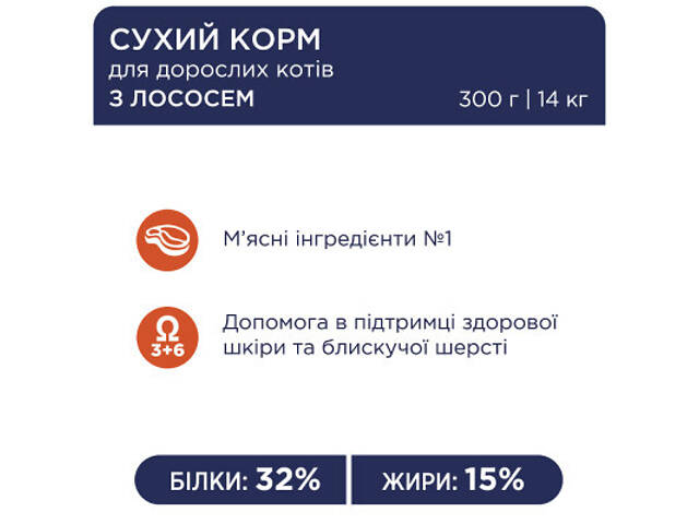 Сухий корм для кошек Club 4 Paws Преміум. З лососем 14 кг (4820083909238) - Фото 4