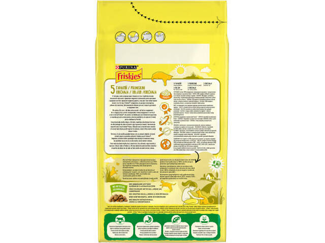 Сухий корм для кошек Purina Friskies Indoor з куркою та овочами 1.5 кг (7613031341887) - Фото 3