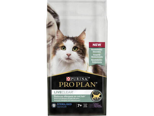 Сухий корм для кошек Purina Pro Plan LiveClear для стерилізованих котів старше 7 років 1.4 кг (7613287232731) - Фото 6