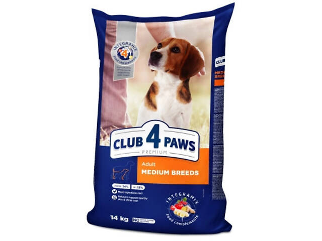Сухий корм для собак Club 4 Paws Преміум. Для середніх порід 14 кг(П) (4820215366328) - Фото 1