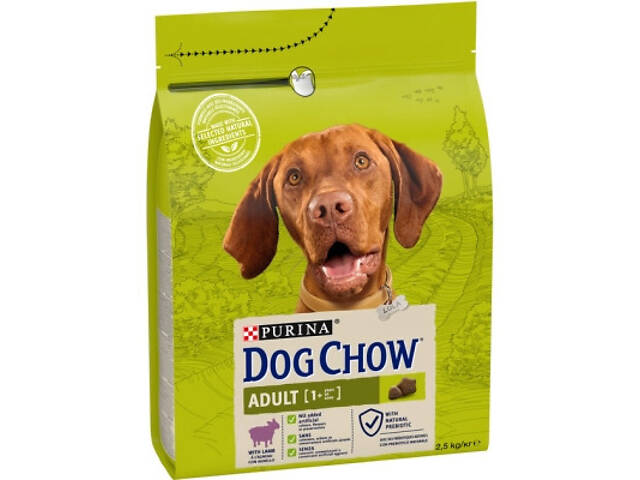 Сухий корм для собак Purina Dog Chow Adult Lamb зі смаком ягнятини 2.5 кг (7613034485946) - Фото 9