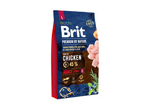 Сухой корм для взрослых собак крупных пород Brit Premium Adult L со вкусом курицы 8 кг (8595602526451)