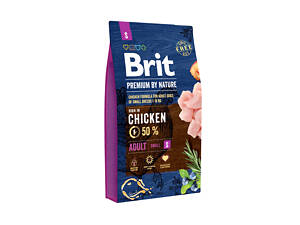 Сухой корм для взрослых собак мелких пород Brit Premium Adult S со вкусом курицы 8 кг (8595602526307)