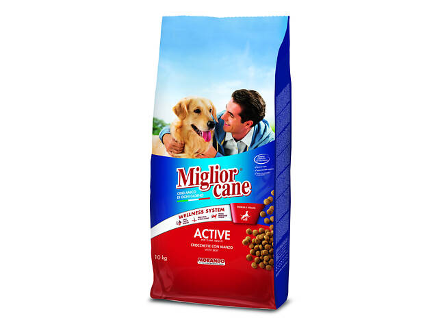 Сухой корм для взрослых собак Morando Migliorcane Active с говядиной и злаками 10 кг (01017) - Фото 1