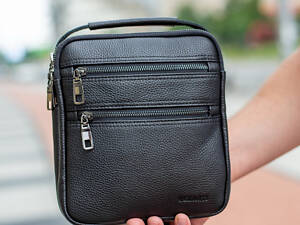 Сумка-барсетка чоловіча з натуральної шкіри Bexhill BX-13072 чорна