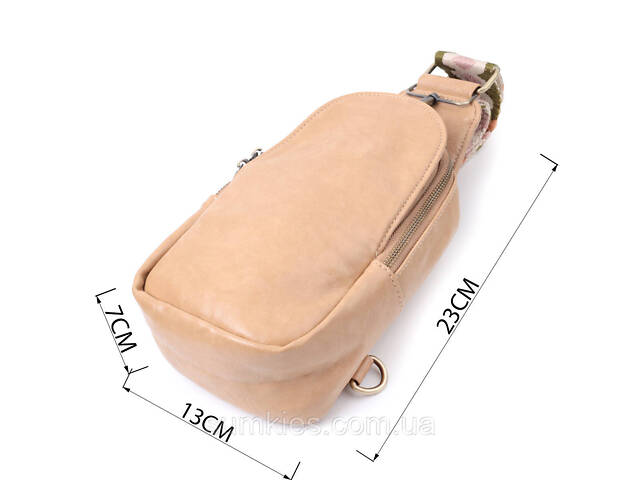 Сумка через плечо для женщин из экокожи Vintage 22790 Светло-коричневый - Фото 3