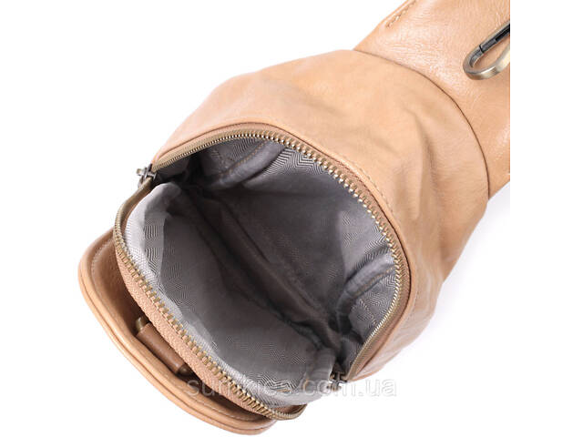 Сумка через плечо для женщин из экокожи Vintage 22790 Светло-коричневый - Фото 7