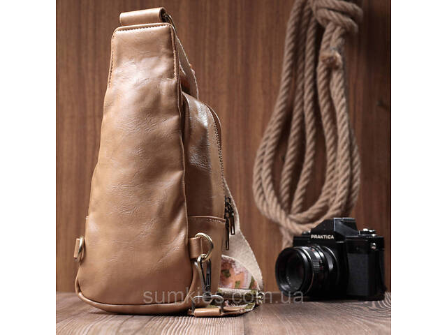 Сумка через плечо для женщин из экокожи Vintage 22790 Светло-коричневый - Фото 10