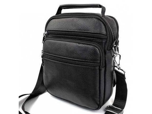 Сумка чорна чоловіча з натуральної шкіри Bexhill Bx4539NK - Фото 2