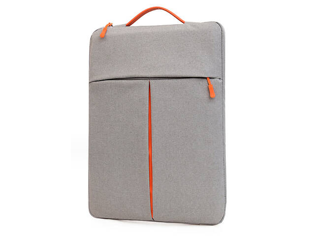 Сумка-чохол для ноутбука вертикальна Orange до 14,1', Сірий - Фото 4