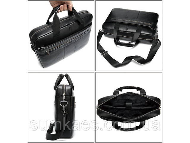 Сумка ділова шкіряна DNK Leather dnk-14794 чорна - Фото 5