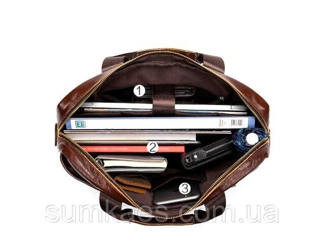 Сумка ділова шкіряна DNK Leather dnk-14794 чорна - Фото 6