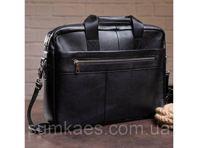 Сумка ділова шкіряна DNK Leather dnk-14794 чорна - Фото 8