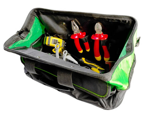 Сумка для инструментов 460х250х300 мм 8 карманов пластиковое дно 1680 DEN - Фото 9